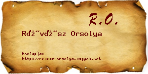 Révész Orsolya névjegykártya